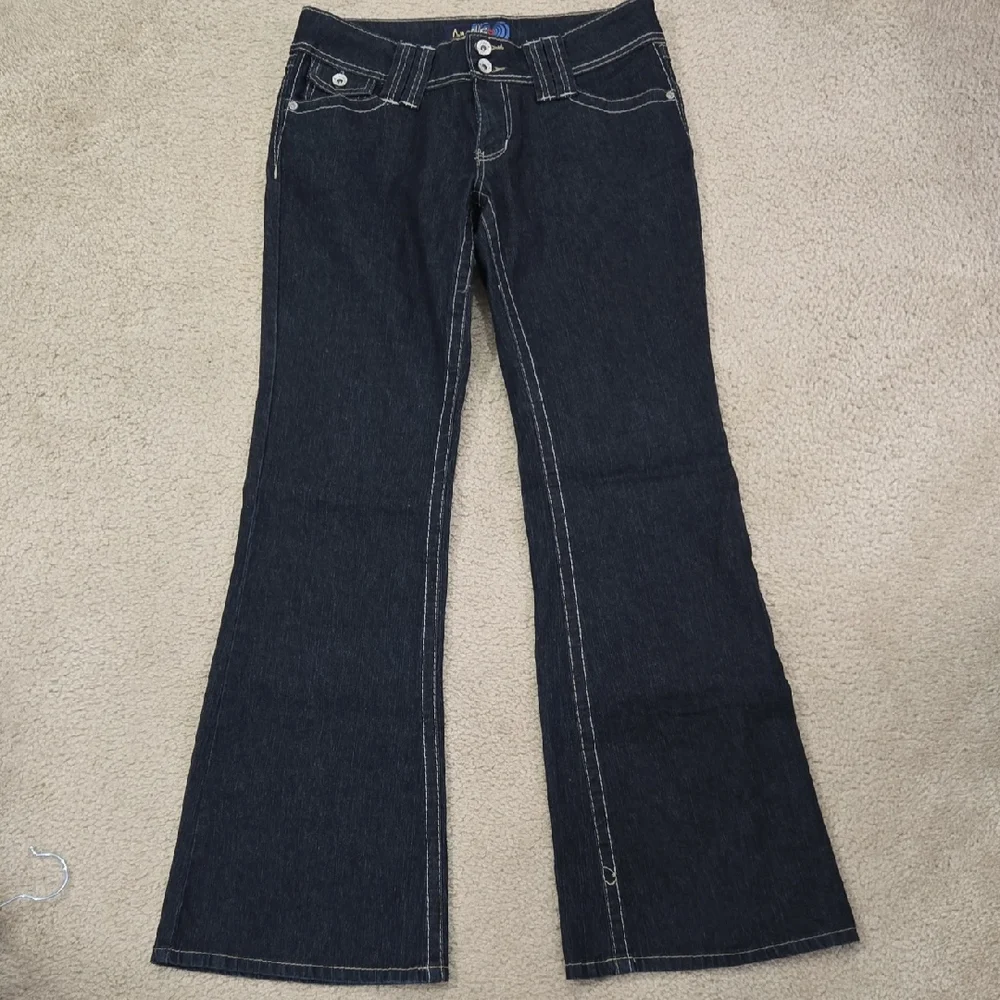 Juniors Angels Dark Blue Jeans - Picture 1 of 12